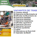 215 Vacantes para trabajar en Compañia Minera Poderosa S.A.