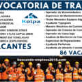 Urgente Vacantes para trabajar en Compañía Minera Kolpa S.A.