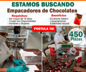 WINTER Necesita Urgente Personal PARA EMPACAR bolsas de chocolate desde casa