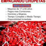 Dulceria Buscando Operarios Para Empacar Chupetas en CASA