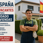 España abre vacantes para cuidado de viviendas